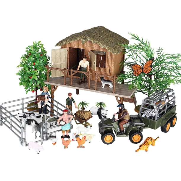 Juego De Granero Y Caballos En Miniatura – Figuras De Animales De Granja Con Establo De PP, Juguete Educativo Para Niños, Fomenta El Juego Imaginativo Y La Coordinación, Regalo Para Cumpleaños