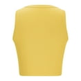 thumbnail image 4 of Tank Top for Woman Sleeveless Color Tops Solid Woman's Tank Short Round Neck Vest Woman's Blouse Tank Tops Yellow, 4 of 7