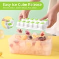 thumbnail image 2 of Ice Cube Tray with Lid and Bin, 4 Pack Ice Cube Trays for Freezer with Ice Box, Silicone Ice Trays with Ice Container for Cocktails, Stackable Ice Cube Maker with Ice Bin, Ice Tong & Scoop, 2 of 5