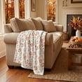 thumbnail image 6 of Sm:)e Maple Leaves Pumpkin Fall Blanket, 50x60 Inch, Soft Flannel Fleece Blankets for Sofa Home Decor, 6 of 7