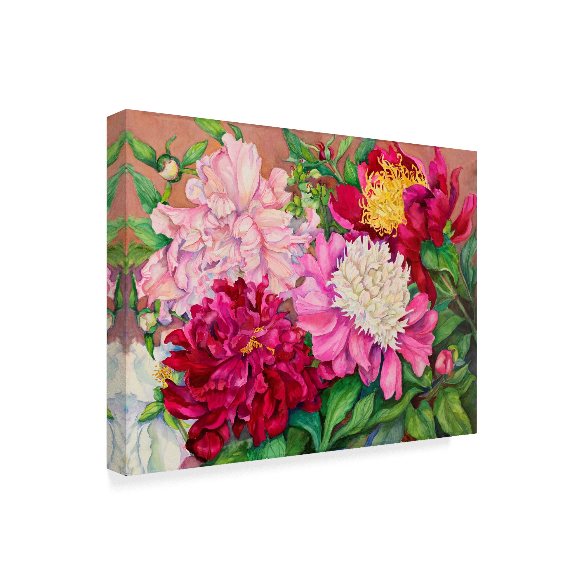 Trademark Fine Art 'Cheryls Peony Garden' Canvas Art by Joanne Porter