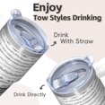 thumbnail image 4 of Bohemian 20oz Tumbler with Lids & Straws, Double Wall Vacuum Insulated Stainless Steel Coffee Mug, Leakproof Travel Cup, 4 of 5