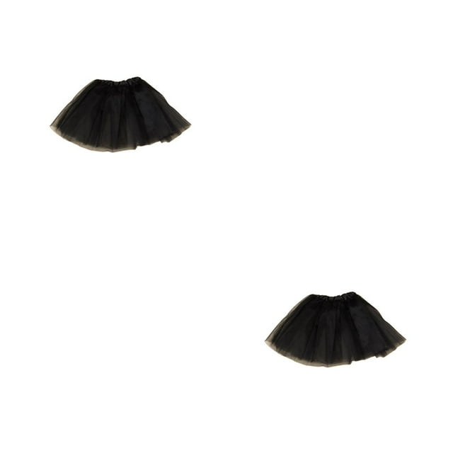 Qarigey tutú Vestidos de niña con cintura elástica Regalos de cumpleaños Ropa para ocasiones especiales Decoración de fiesta para niños Negro Negro 2piezas Qarigey CBP299695