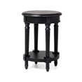 thumbnail image 1 of Maven Lane Pullman Table d'Appoint Ronde Traditionnelle en Bois Finition Noire Antique, 1 of 6