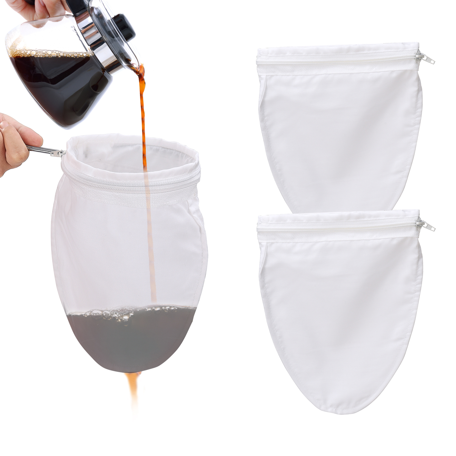 Ultra Fine Mesh Strainer Bags, Reusable Food Filter Bags and Stainless