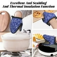 thumbnail image 3 of Bikes Pattern blue Oven Mitts Heat Resistant - Soft Lining Silicone Mini Oven Mitts with HangingLoop, Kitchen Oven Gloves Heat Resistant 500℉ for Cooking Baking Microwave, 3 of 7