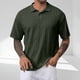 thumbnail image 1 of pstuiky camisetas para hombre, Blusa deportiva informal de verano para hombre, de color liso, de manga corta, con media cremallera y cuello redondo, a la moda camisas casuales para hombre xxl, 1 of 6