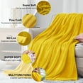 thumbnail image 6 of Astarin Throw Blanket, Throw Size Yellow Blankets & Throws for Couch/Beds, Fuzzy and Cozy Blanket, 50x60 inches, 6 of 9