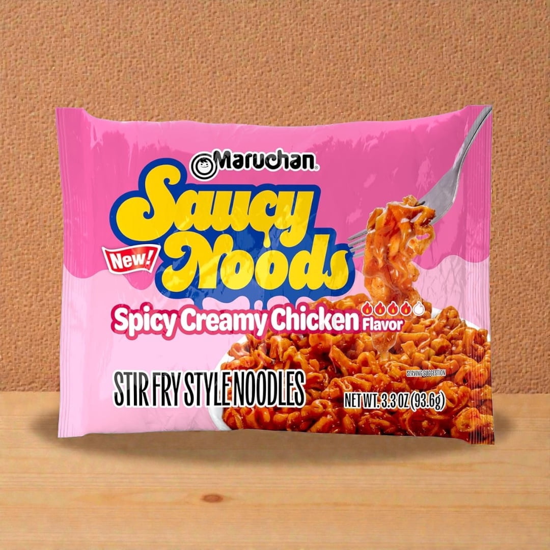 Maruchan Ramen Spicy Chicken and Spicy Creamy Chicken Noodles, Saucy Noods Combo Pack - Stir Fry Style, Bold Korean-Inspire. 3.3 oz, 10 Pack.
