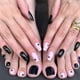 thumbnail image 1 of 5 Puntas francesas Presione sobre las uñas Uñas artificiales de almendra Uñas postizas acrílicas para los dedos de los pies, 1 of 5