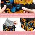thumbnail image 4 of Starry Sky Sunflower Butterfly Foldable Car Trash Can with Lid, Leak-proof Hanging Storage Bag - Car Garbage Can, Trash Can for Car, Car Trash Bin, 4 of 6