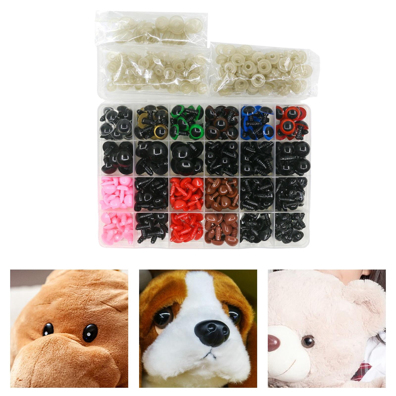 perfeclan 604Pcs Safety Eyes and Noses Plush Toy Eyes Toy Eyes for Stuffed Animals for Stuffed Doll Plush Animal DIY Accessories Making