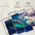 thumbnail image 6 of Elephant Stock Big Wave Wall Art - Horizontal Multi Panel Canvas - Living Room Wall Decor - Beach Multi Panel - Teal And Blue Decor - 52" x 32", 6 of 7