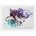 thumbnail image 1 of Cartoon Bath Mat, Abstract Portrait of an Girl Wearing a Crown and Floral Ornamentations, Plush Bathroom Decor Mat with Non Slip Backing, 29.5" X 17.5", Multicolor, by Ambesonne, 1 of 2
