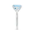 thumbnail image 3 of Angara Natural 2.45 Ct. Aquamarine with Diamond Solitaire Ring in Sterling Silver for Women (Ring Size: 9), 3 of 9