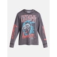 thumbnail image 5 of Kiss, Men's Mineral Wash Boxy Fit Graphic Long-sleeve Tee Shirt, Sizes XS-4XLT, 5 of 6