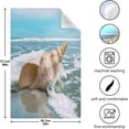 thumbnail image 5 of Ocean Horse Conch Tea Towels Set of 6 Summer Beach Kitchen Dish Cloth with Hanging Loop, 18"x28"Lint-Free Absorbent Towel for Kitchen Drying Wiping and Cleaning, 5 of 7