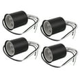 thumbnail image 1 of 4X E27 Ceramic Screw Base Round LED Light Bulb Lamp Socket Holder Adapter Metal Lamp Holder with Wire Black, 1 of 8