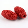 thumbnail image 3 of 5pcs Carved Cinnabar Beads Barrel FireBrick 16~17.5x9.5x9.5mm Hole: 2.5mm, 3 of 8