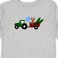 thumbnail image 4 of Inktastic Plaid Christmas Tractor with Cute Reindeer Boys or Girls Long Sleeve Toddler T-Shirt, 4 of 5