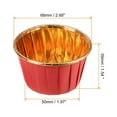 thumbnail image 2 of Uxcell Golden Red Cupcake Cups, Aluminum Foil Standard Cupcake Liners 150 Pack, 2 of 6