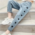 thumbnail image 7 of Pants For Kids Girls Size 7-8 Jeans Girls Jeans Size 12 Girls Clothes Size 14-16 Girls Jeans Denim Elastic Wasit Wide Leg Baggy Pants Kids Clothes, 7 of 7