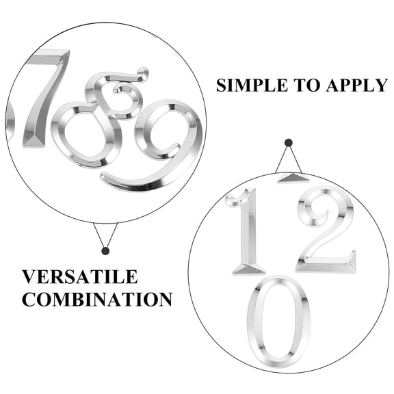 Luxshiny 10-Pack Self-Adhesive Plated Door Numbers for Home, Apartment, Wall Decoration and Address Display