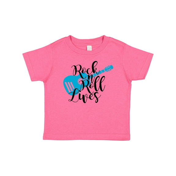 Inktastic Rock and Roll Lives with Blue Guitar Boys or Girls Baby T-Shirt