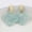 Gold Mint, variant on Tortoise Shell Quatrefoil Floral Statement Earrings with Bras Bar for Women