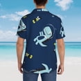 thumbnail image 6 of Balery Space Dinosaur Print Men's Hawaiian Shirts Short Sleeve Beach Shirt Relaxed Fit Vacation Button Down Shirts-XX-Large, 6 of 9