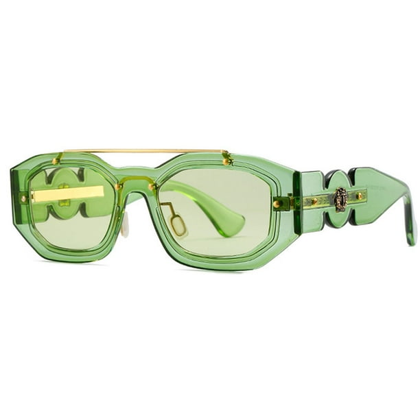 Gafas de sol de moda europeas y americanas con montura cuadrada para mujer, hechas de PC y HD