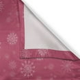 thumbnail image 3 of Ambesonne Winter Kitchen Curtains, Gentle Snow Feminine, 55"x39", Pink White, 3 of 3