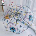 thumbnail image 2 of Disney Stitch-paraguas plegable automático de dibujos animados, paraguas ligero de 3 etapas, Mini regalos, 2 of 4