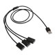 thumbnail image 1 of unique High-performance 1 to 3 USB Splitter USB Male to 3 USB Female Adapter Durable-, 1 of 5
