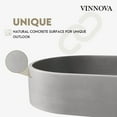 thumbnail image 2 of Vinnova Design Vinnova Eibar Grey Concrete Oval Vessel Bathroom Sink, 2 of 8