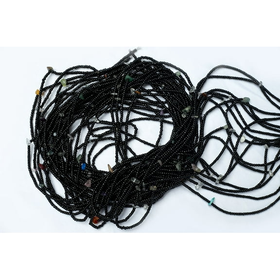 Solid Black With Stones