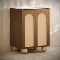 thumbnail image 3 of Plaisir II 24" Freestanding Bathroom Vanity in Brown Oak with 3-Hole Widespread Sink Top, 3 of 5