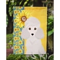 thumbnail image 3 of Summer Sunflowers Toy White Poodle Flag Garden Size, 3 of 5