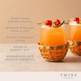 thumbnail image 3 of Twine Island Stemless Wine Glasses with Seagrass Wrap Covers, 16oz Set of 2, 3 of 8