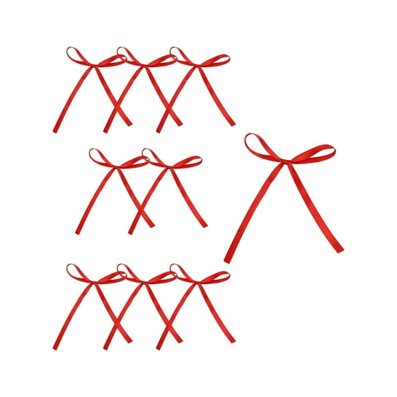 Cadeaux de Décoration pour la Maison, Ensemble de 10 Nœuds Faits à la Main DIY de Couleur Unie pour Décoration de la Maison, Fêtes, Scènes Spéciales, Accessoires pour Cheveux, Emballage de Boîte-Cadeau