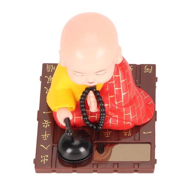 Little Monk Adornos 3 X 3 X 35in Pequeño Monje Adornos solares con energía solar Lindo Buda Decoración Artesanía Muñecas Adornos para Dormitorio Sala de Estar ANGGREK Otros