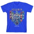 thumbnail image 4 of Justice League Aquaman Comic Boys Royal Blue T-Shirt-Medium, 4 of 5