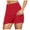 Red, variant on vigerkar Skorts for Women Dressy Casual Plus Size High Waist Skirt with Shorts Underneath Skorts Tummy Control with Pockets Brown, XL