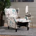 thumbnail image 4 of Christopher Knight Home GDFStudio Westeros Fauteuil Inclinable Traditionnel à Dossier Ailé en Tissu (Fleuri Blanc et Bleu), 4 of 4