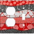thumbnail image 4 of Metal Light Switch Plate Cover Colorful Safari African Tribal Art Pattern SFR032, 4 of 13