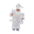 thumbnail image 4 of Figura navideña de Papá Noel de pie, decoración navideña coleccionable, 12'' blanco, 4 of 9