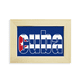 thumbnail image 1 of Cuba la bandera del país nombre Escritorio de madera Arte Pintura 5x7 pulgadas marco de foto foto, 1 of 4