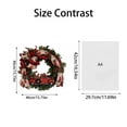thumbnail image 7 of Super Holiday Artificial Christmas Wreath, Front Door Wreaths Decorations For Home, Party, Holiday, Thanksgiving, Xmas Decor - Green/Red, 7 of 7