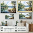thumbnail image 4 of Designart "Tranquil Scandinavian Waters I" Landscape Lake River Floater Framed Wall Decor, 4 of 5
