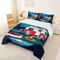thumbnail image 2 of Manfei Cartoon Rv Pattern Queen Comforter Set,Night Sky Comforter Sets Queen,Blue,Reversible,3pcs,1 Comforter and 2 Pillowcases, 2 of 7